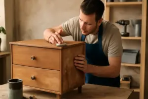 Restaurare mobili in legno rovinati: il trucco del recupero che valorizza anche i pezzi moderni