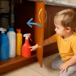 Dove riporre i prodotti per la pulizia in sicurezza? L’errore che mette a rischio la salute dei bambini