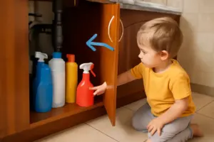 Dove riporre i prodotti per la pulizia in sicurezza? L’errore che mette a rischio la salute dei bambini