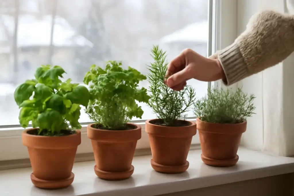 Piante aromatiche sul davanzale: il trucco per averle rigogliose anche in pieno inverno