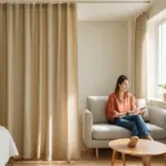 Tende divisorie per monolocali: i modelli che garantiscono privacy senza togliere luce