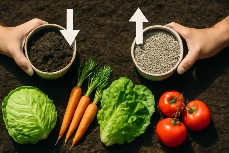 Concime organico o minerale per l’orto? quali verdure rispondono meglio ad ogni scelta